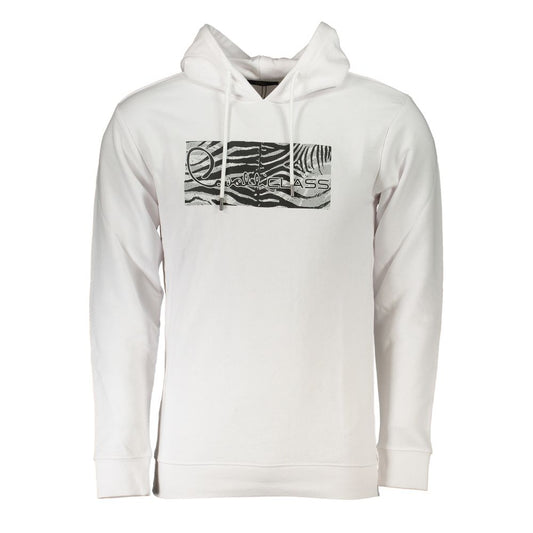 Cavalli Class Weißer Herrenpullover aus Baumwolle