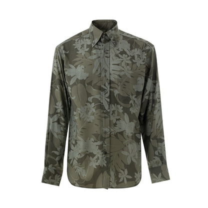 Chemise en lyocell verte Tom Ford