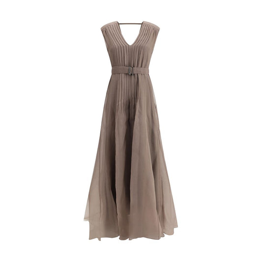 Robe longue en soie Brunello Cucinelli