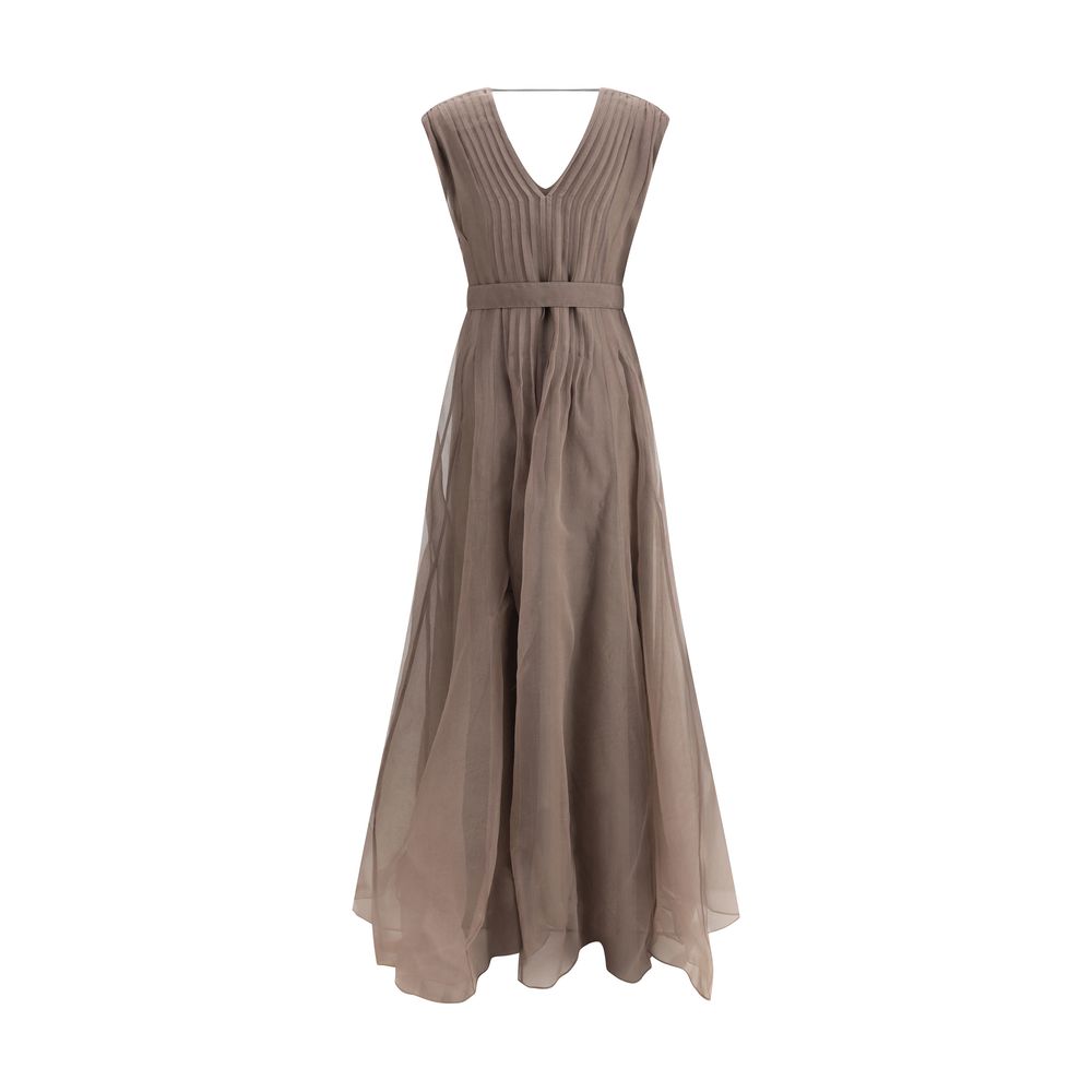 Robe longue en soie Brunello Cucinelli