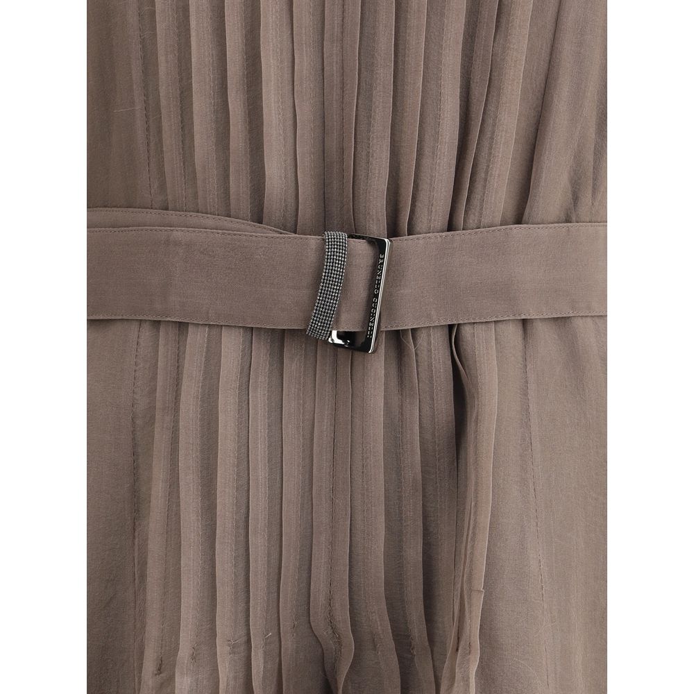 Robe longue en soie Brunello Cucinelli