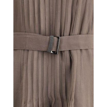 Robe longue en soie Brunello Cucinelli