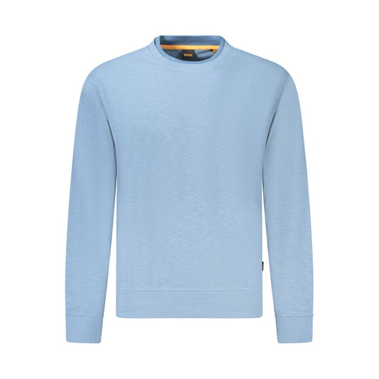Hugo Boss Hellblauer Baumwollpullover für Herren