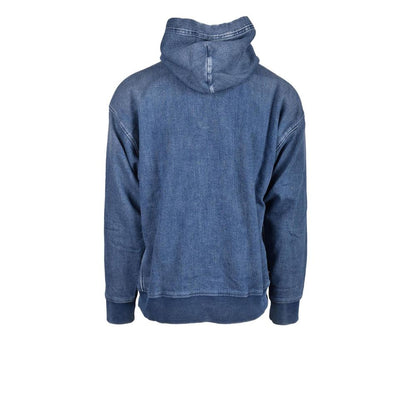 Diesel – Blauer Kapuzenpullover aus Baumwolle