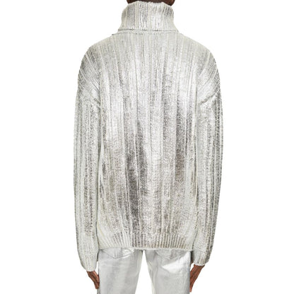 Balmain Brown Wool Men Turtleneck Sweater