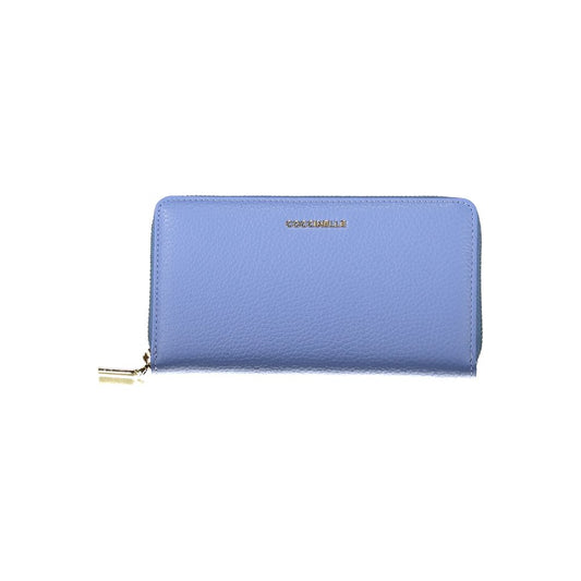 Coccinelle Hellblaues Leder Damen Portemonnaie