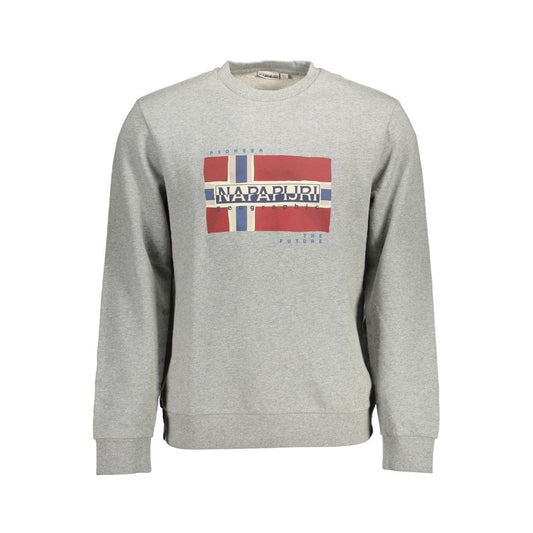 Napapijri Herrenpullover aus grauer Baumwolle