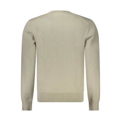 Pull homme en coton beige Hugo Boss