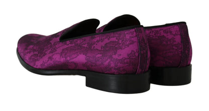 Mocassins en jacquard violet Dolce &amp; Gabbana