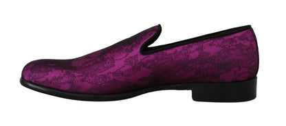 Mocassins en jacquard violet Dolce &amp; Gabbana