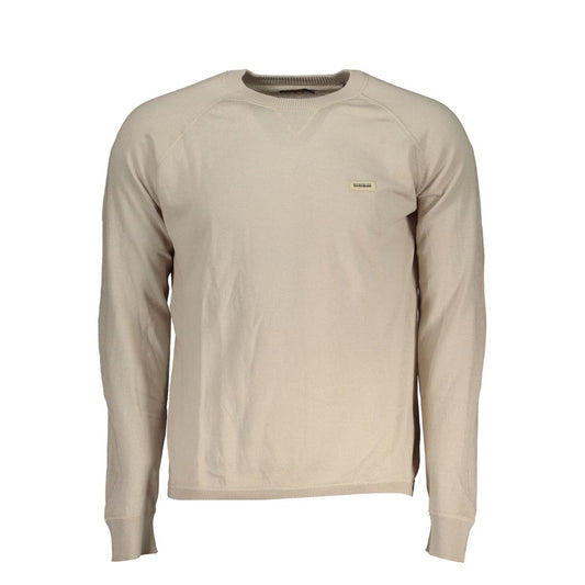 Napapijri Chic Beige Langarmpullover mit Rundhalsausschnitt