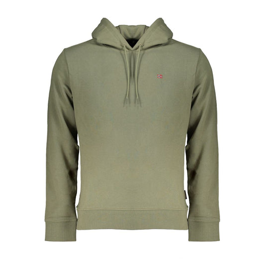 Napapijri – Smaragdgrünes Kapuzensweatshirt mit Stickerei