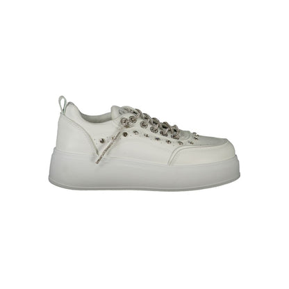 Laura Biagiotti Weiße Polyethylen-Damen-Sneaker