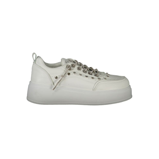 Laura Biagiotti Weiße Polyethylen-Damen-Sneaker