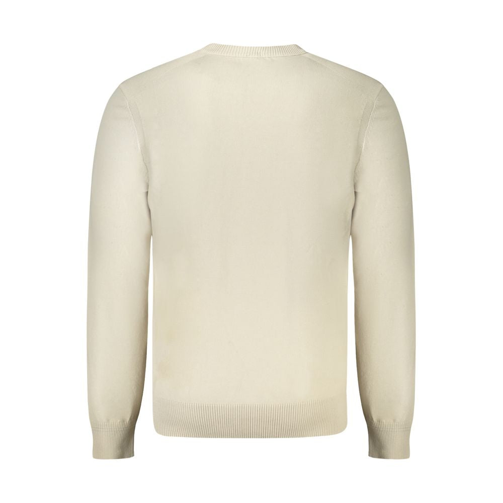 Pull homme en coton beige Hugo Boss