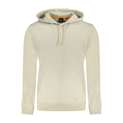 Pull homme en coton beige Hugo Boss