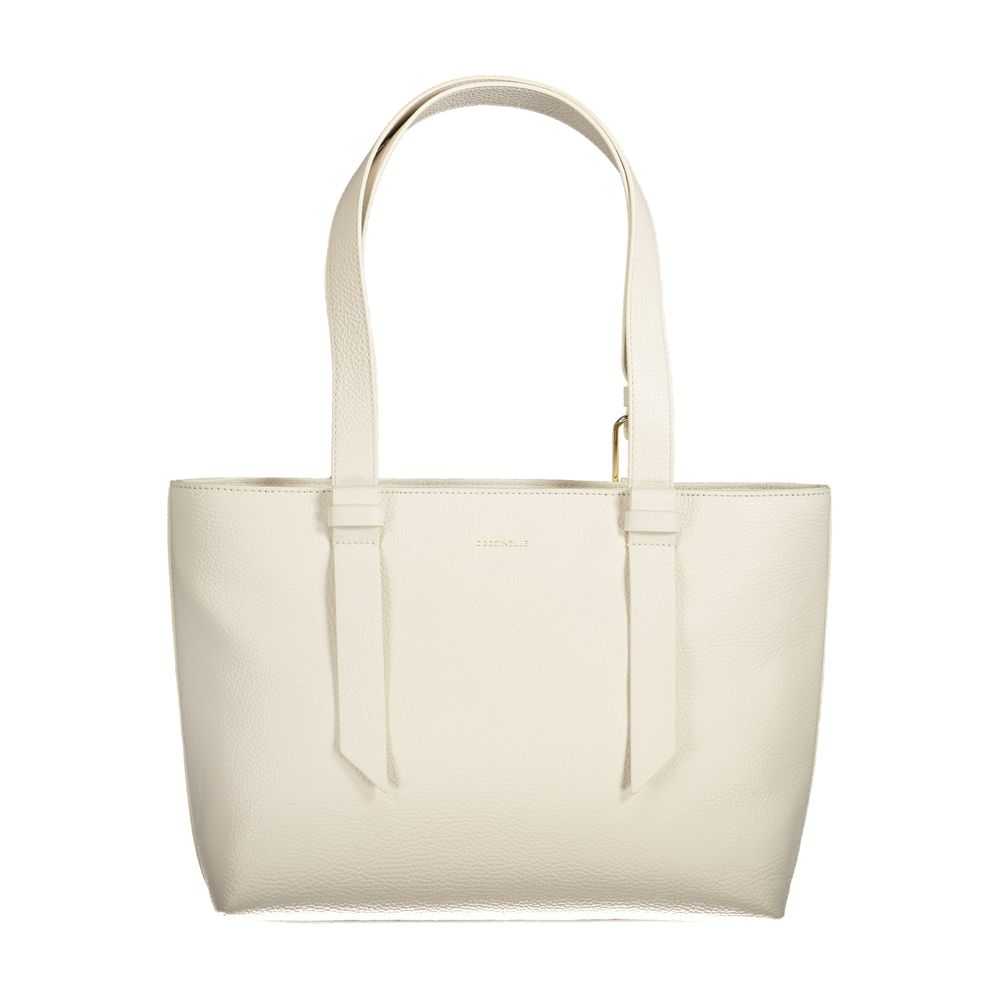 Coccinelle Weiße Lederhandtasche
