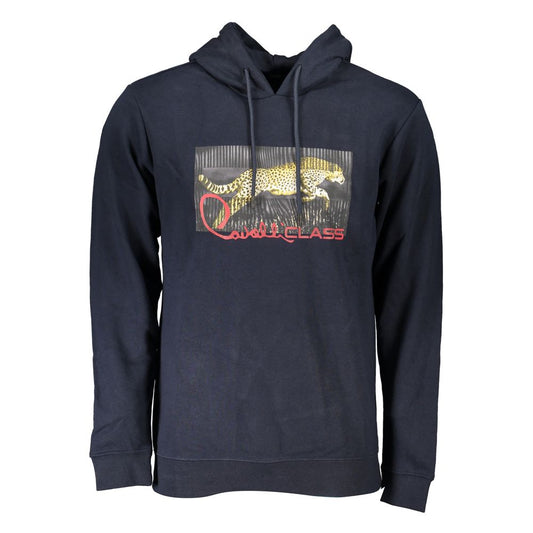 Cavalli Class Blauer Baumwollpullover für Herren