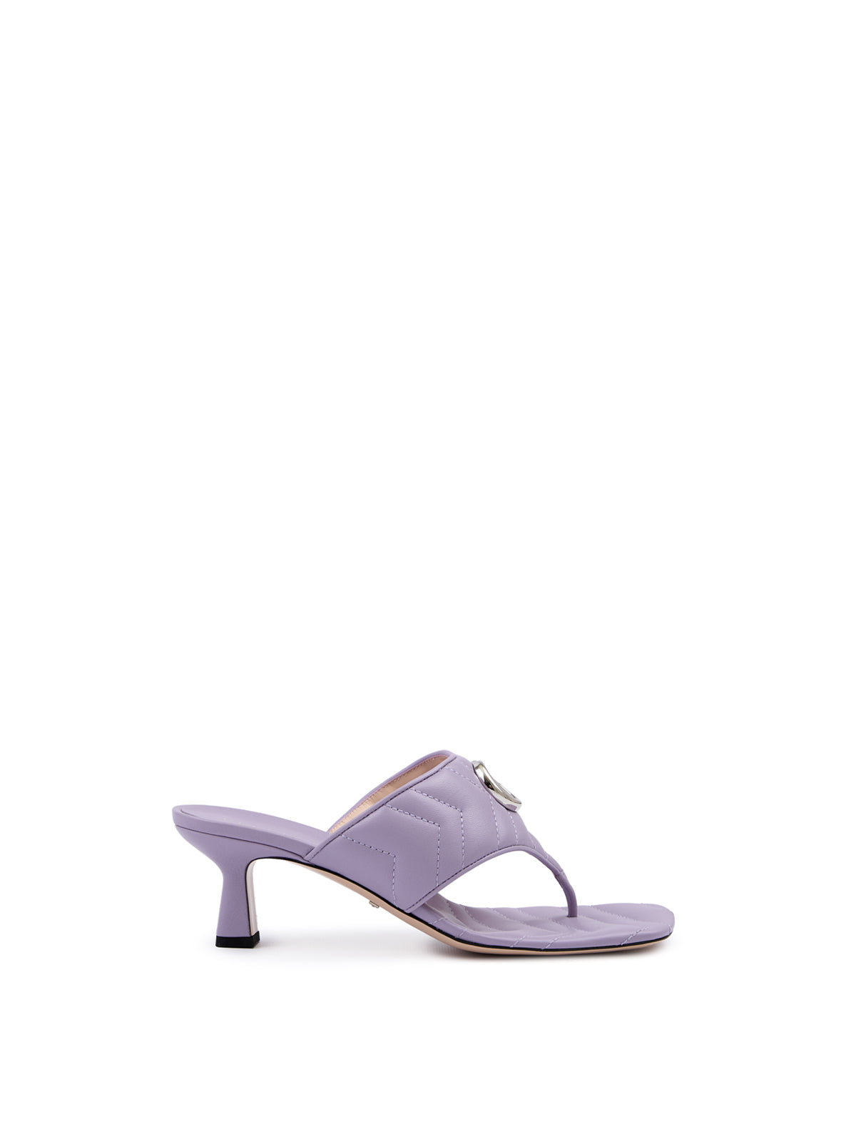 Sandales en cuir Charlotte, couleur violet mystique, en cuir Nappa