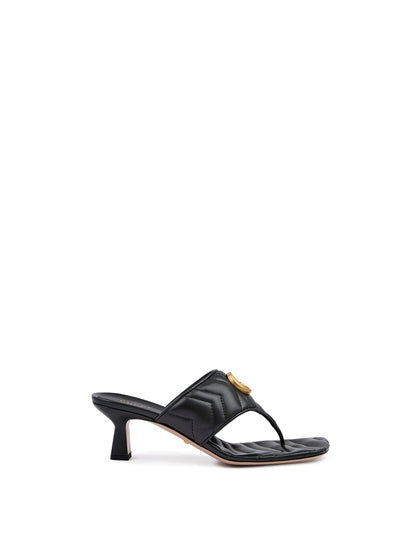 Gucci Mystic Sandalen aus schwarzem Nappaleder „Charlotte“