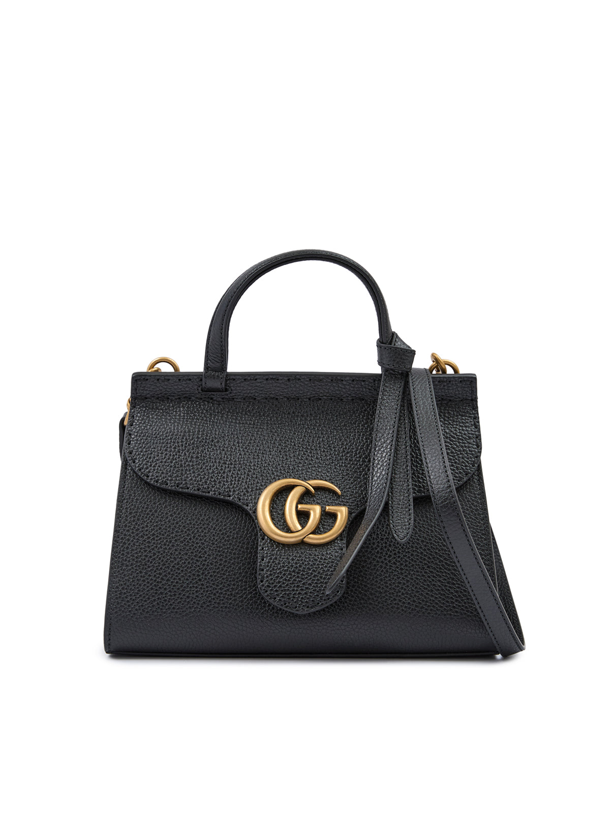 Sac à main GG Marmont en cuir noir