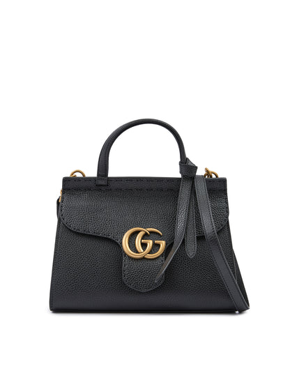 Gucci GG Marmont Handtasche aus schwarzem Leder