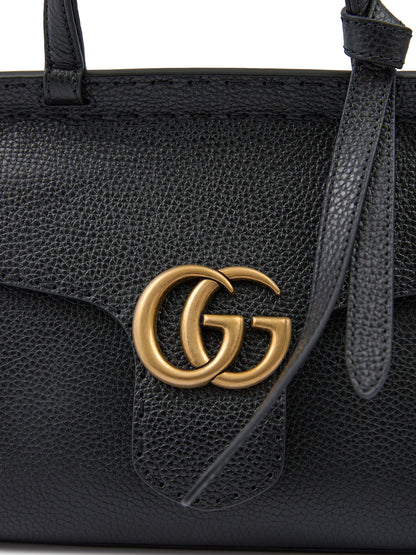 Gucci GG Marmont Handtasche aus schwarzem Leder