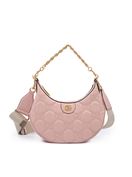 Gucci Hellrosa Leder-Umhängetasche