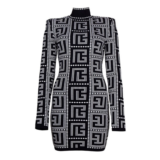 Robe Balmain en viscose noire