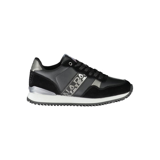 Napapijri – Schicke schwarze Schnür-Sneaker mit Kontrastdetail