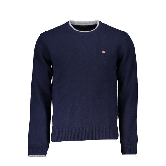 Pull Napapijri bleu en tissu pour homme