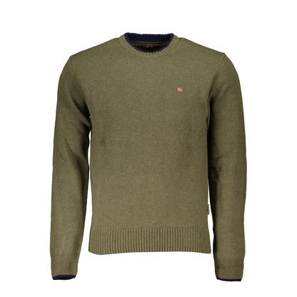 Pull Napapijri en tissu vert pour homme