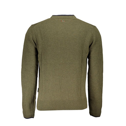 Pull Napapijri en tissu vert pour homme