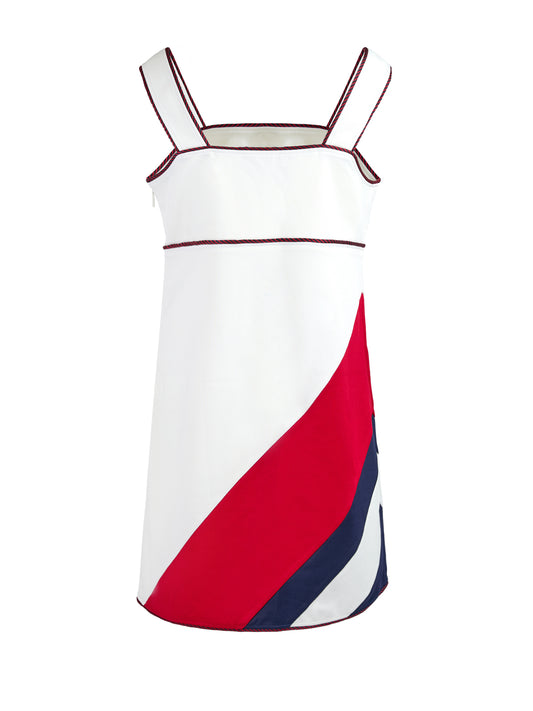 Kurzes Kleid aus weißem Polyester und Baumwolle von Gucci