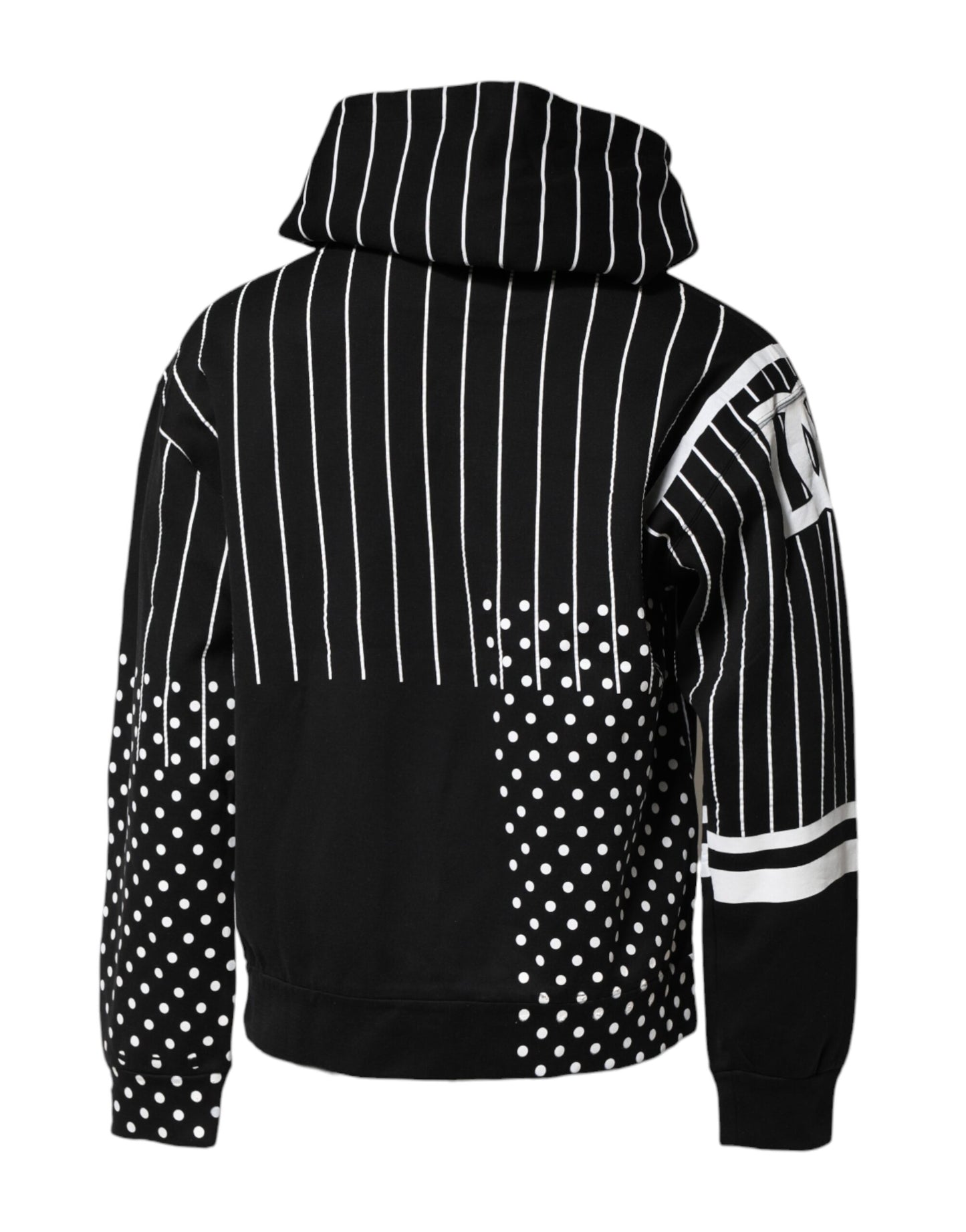Sweat-shirt à capuche à rayures noires et blanches Dolce &amp; Gabbana