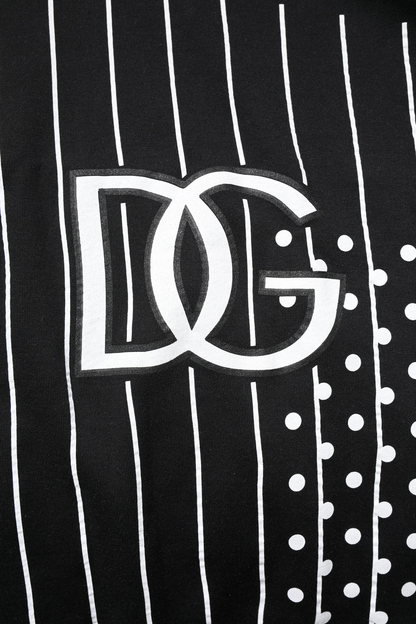 Sweat-shirt à capuche à rayures noires et blanches Dolce &amp; Gabbana