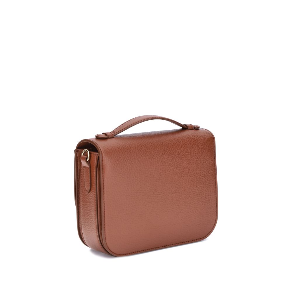 Sac à rabat à logo, effet grainé, matière alternative écologique