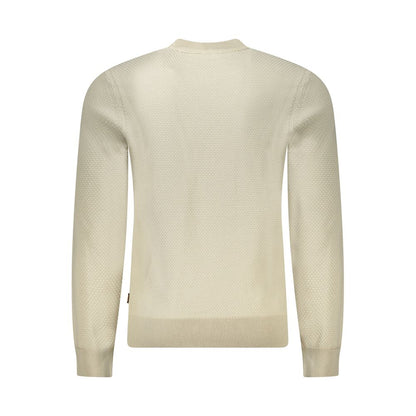 Pull homme en coton beige Hugo Boss