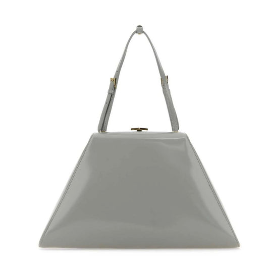 Prada Graue Lederhandtasche