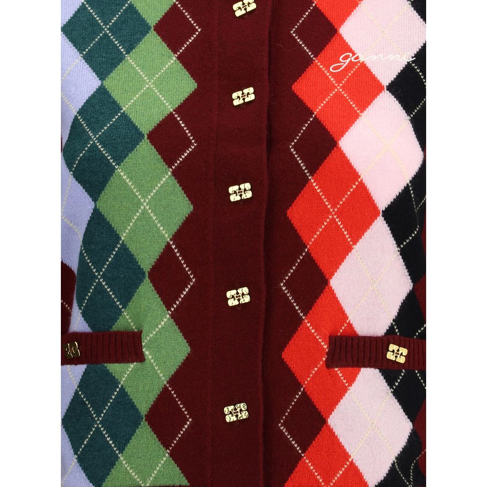 Cardigan à carreaux