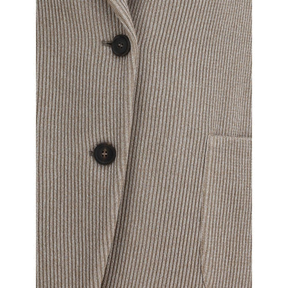 Veste en lurex côtelée Brunello Cucinelli