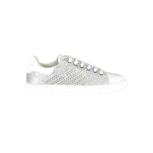 Emporio Armani Silberne Leder-Sneaker für Damen