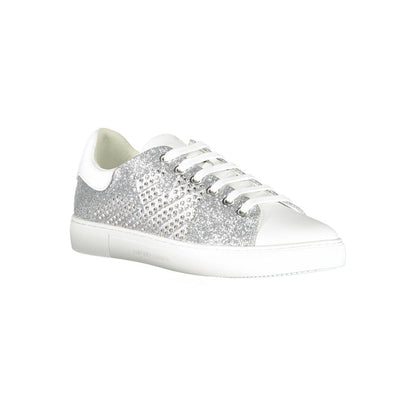 Emporio Armani Silberne Leder-Sneaker für Damen