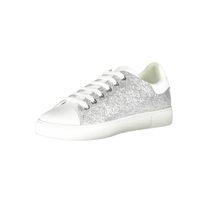 Emporio Armani Silberne Leder-Sneaker für Damen