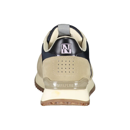 Beige Schnür-Sneakers mit kontrastierenden Details von Napapijri