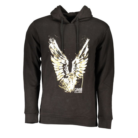 Cavalli Class Schwarzer Herrenpullover aus Baumwolle