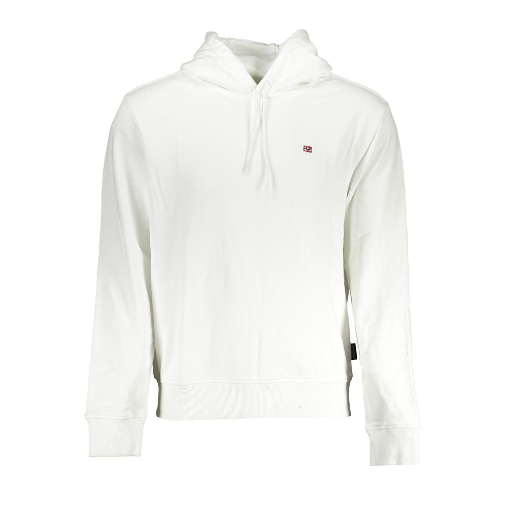 Pull à capuche en coton blanc élégant Napapijri