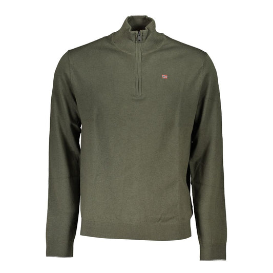 Pull Napapijri en tissu vert pour homme