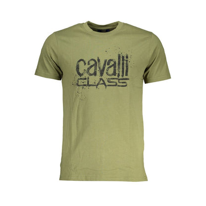 T-shirt en coton vert Cavalli Class