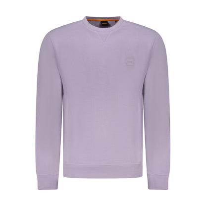 Pull en coton violet Hugo Boss
